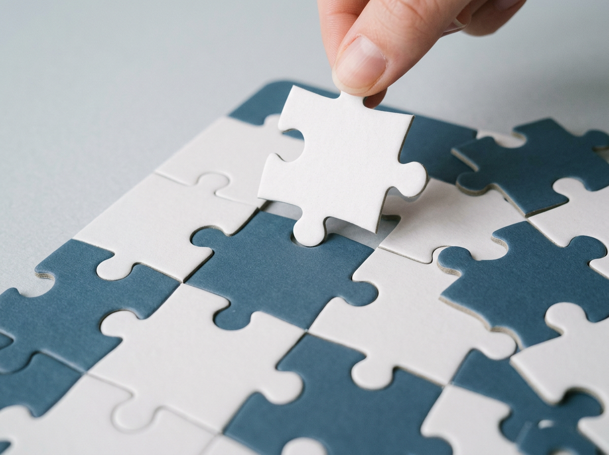 Puzzleteile, die ineinander passen